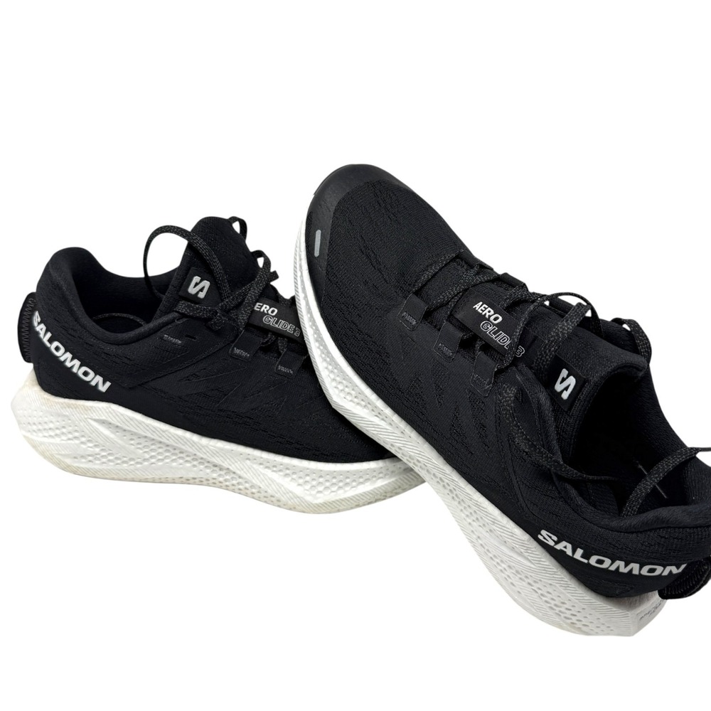 Salomon Aero Glide 3 Black White Men's Running Shoes US 8